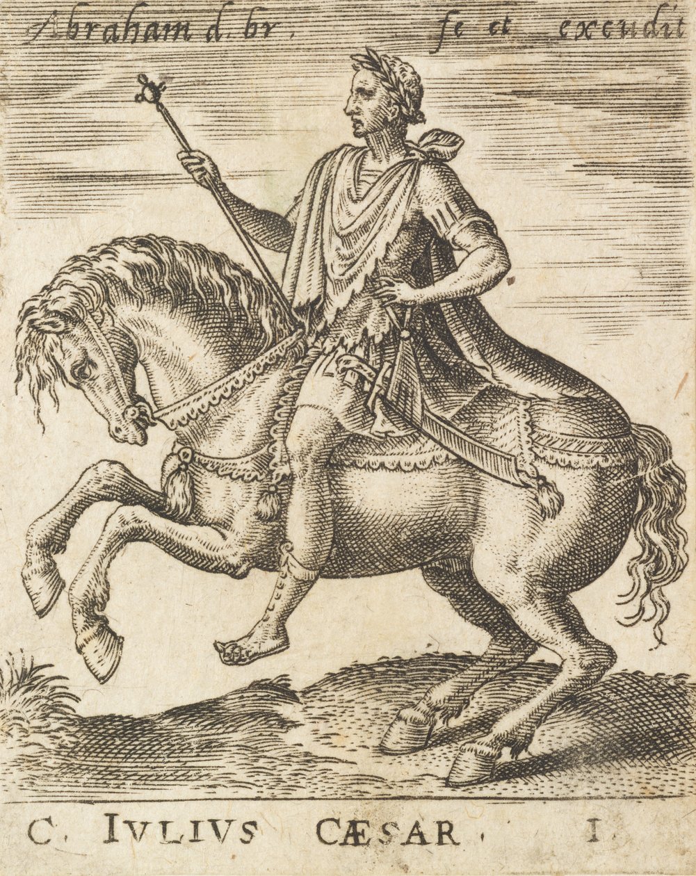 C. Julius Caesar from Twelve Caesars on Horseback、c1565-1587。 作： アブラハム・ド・ブルーイン