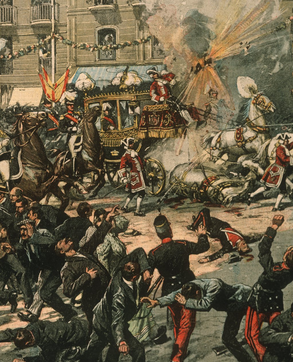 1906年5月31日、スペイン・マドリッドで行われた国王アルフォンソ13世