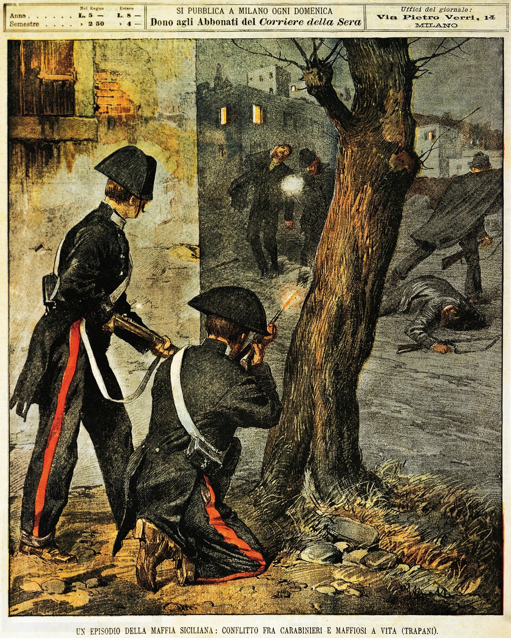 絵画『シチリア イブラの街角』