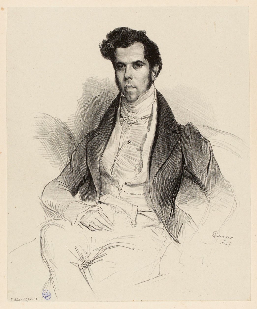 経済学者であり国会議員であったホレス・セイ（1794-1860）の肖像画 作： アキレ・デベリア