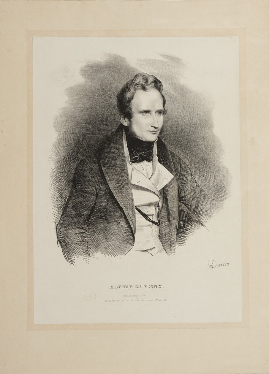 作者アルフレッド・ド・ヴィニーの肖像 1797-1863, 1831. 作： アキレ・デベリア