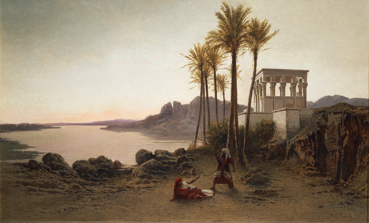 ジュゼッペ・ヴェルディの「アイーダ」のシーン、アキレス・フォルミス（1832-1906）の絵画、イタリア 作： アキレ・フォルミス・ベファニ