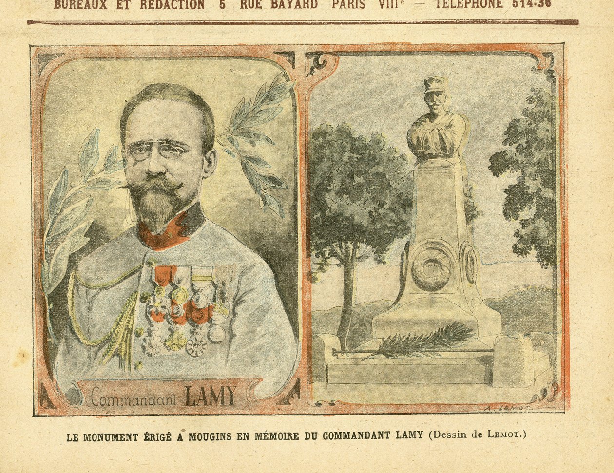 Le Pelerin』に掲載されたAchille Lemot（1846-1909）のイラスト 作： アキレ・レモット