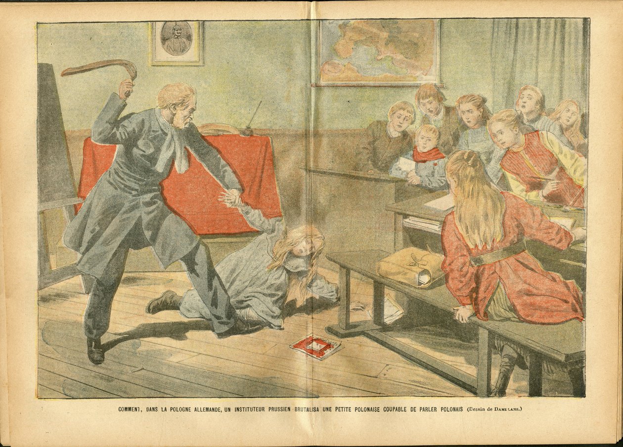 Le Pelerinに掲載されたAchille Lemot（1846-1909）のイラスト、02/12/06 - 教育、ポーランド、ペナルティ - 教師 作： アキレ・レモット