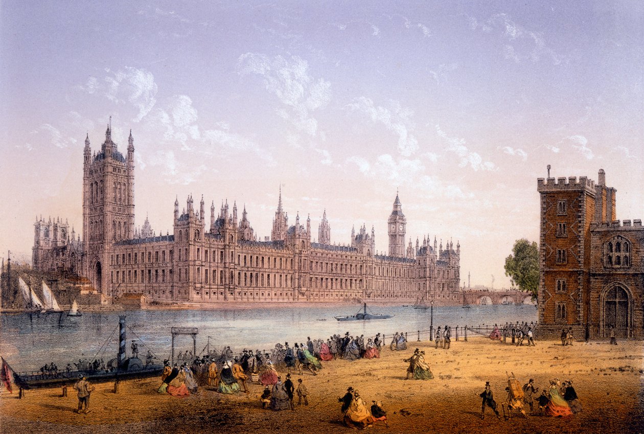 サウスバンクの国会議事堂、Ch。リビエール、1862 作： アキレ・ルイ・マルティネット