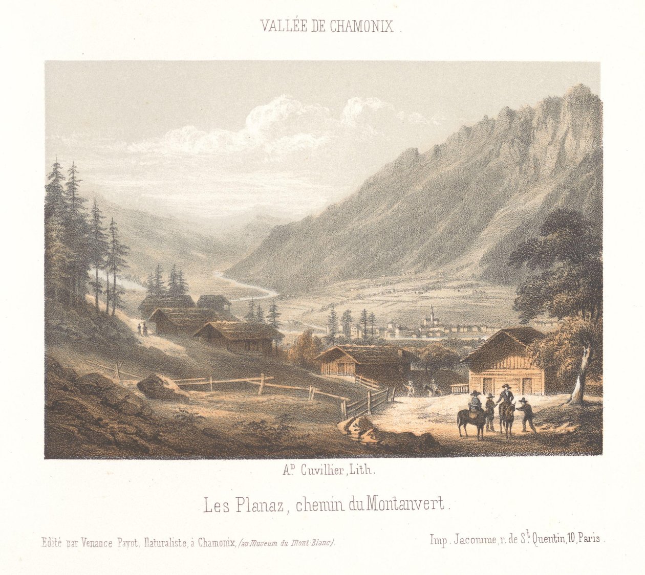 バルム峠の眺め Col de Balme (オブジェクトのタイトル) シャモニー・モンブランの記憶（連載タイトル） Museum du Mont-Blanc (オブジェクトのシリーズ タイトル) 作： 広告。 Cuvillier