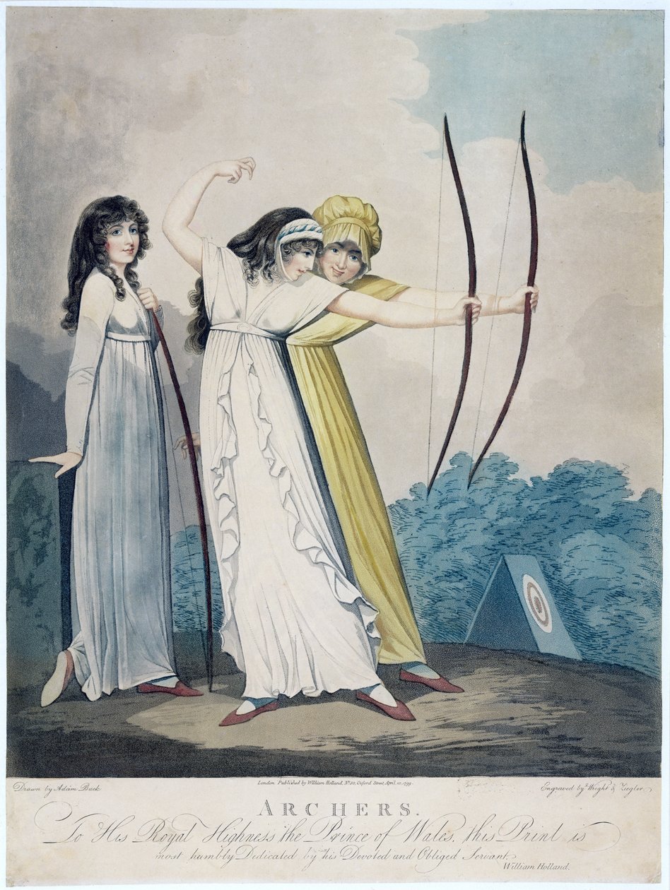 JHライト（fl.1795-1838）とコンラッドジーグラー、1799（アクアチント）によって彫刻された射手 作： アダム・バック