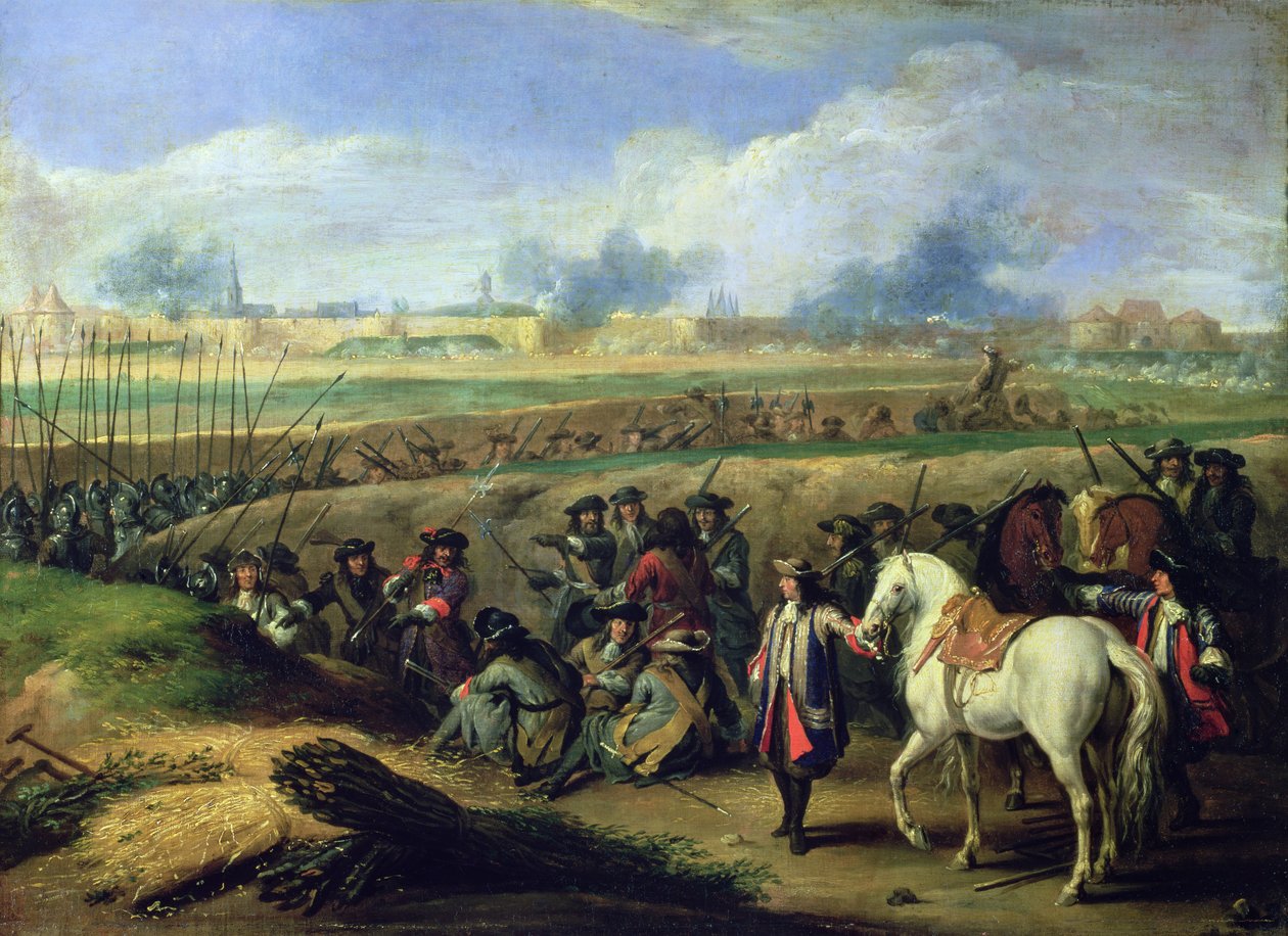 1667年6月21日、トゥルネーの包囲戦でのルイ14世（1638-1715） 作： アダム・フランス・ファン・デル・ミューレン