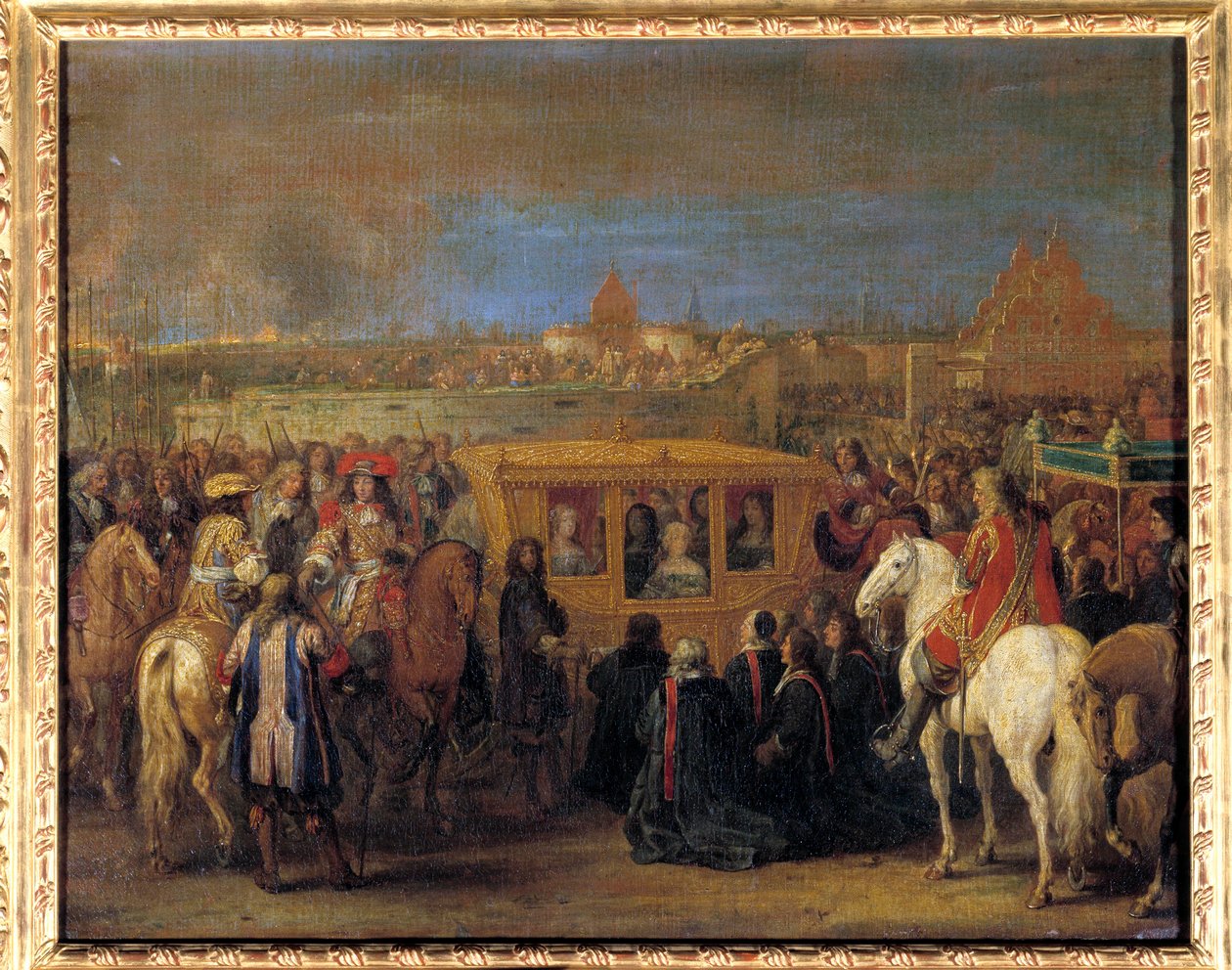Feierlicher Einzug von König Ludwig XIV. und Königin Marie-Therese von Österreich in Douai am 23.08.1667 von Adam Frans van der Meulen
