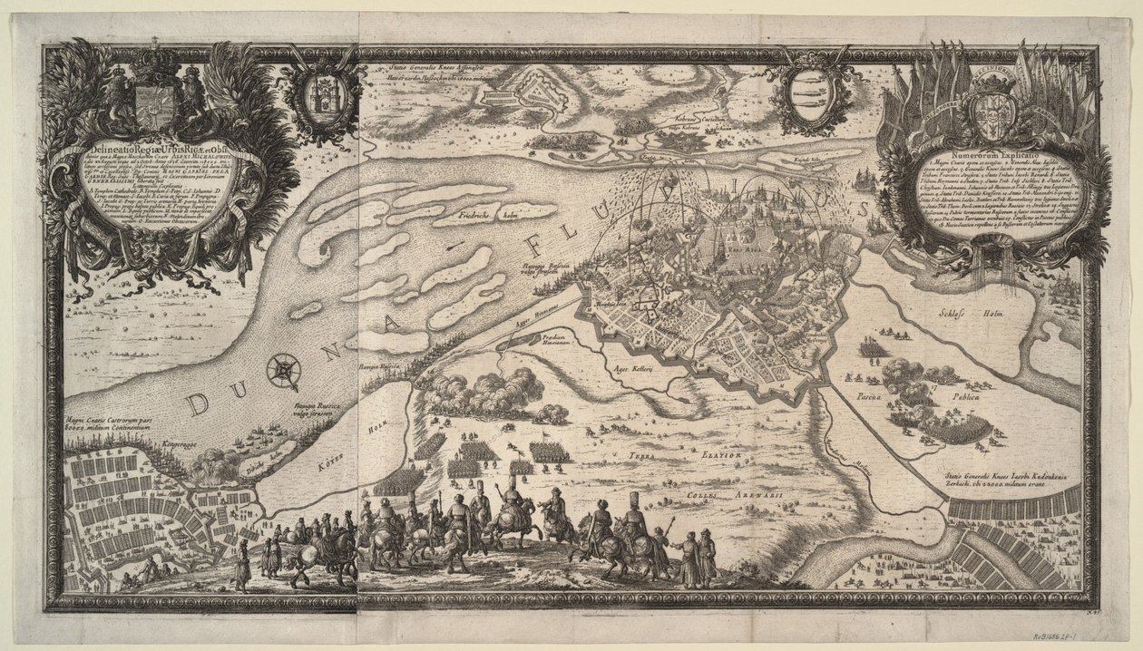 1656年、1656年のロシア皇帝アレクセイミハイロヴィチの指揮するリガの包囲 作： アダム・ペレル