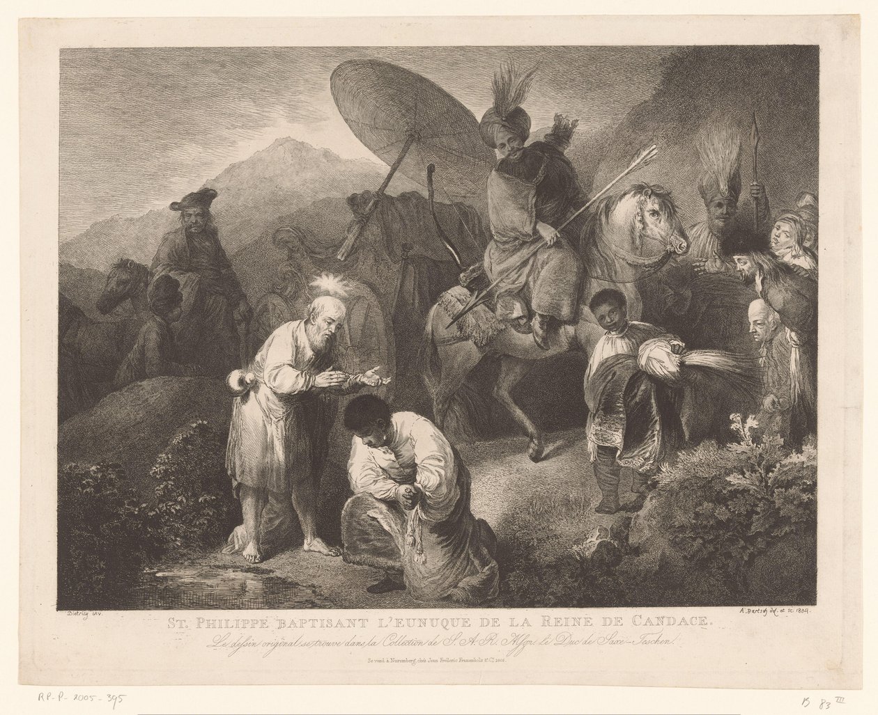 De doop van de kamerling ドア Philippus キャンディスの女王の宦官に洗礼を授ける聖フィリップ (オブジェクトのタイトル) 作： アダム・フォン・バルチュ