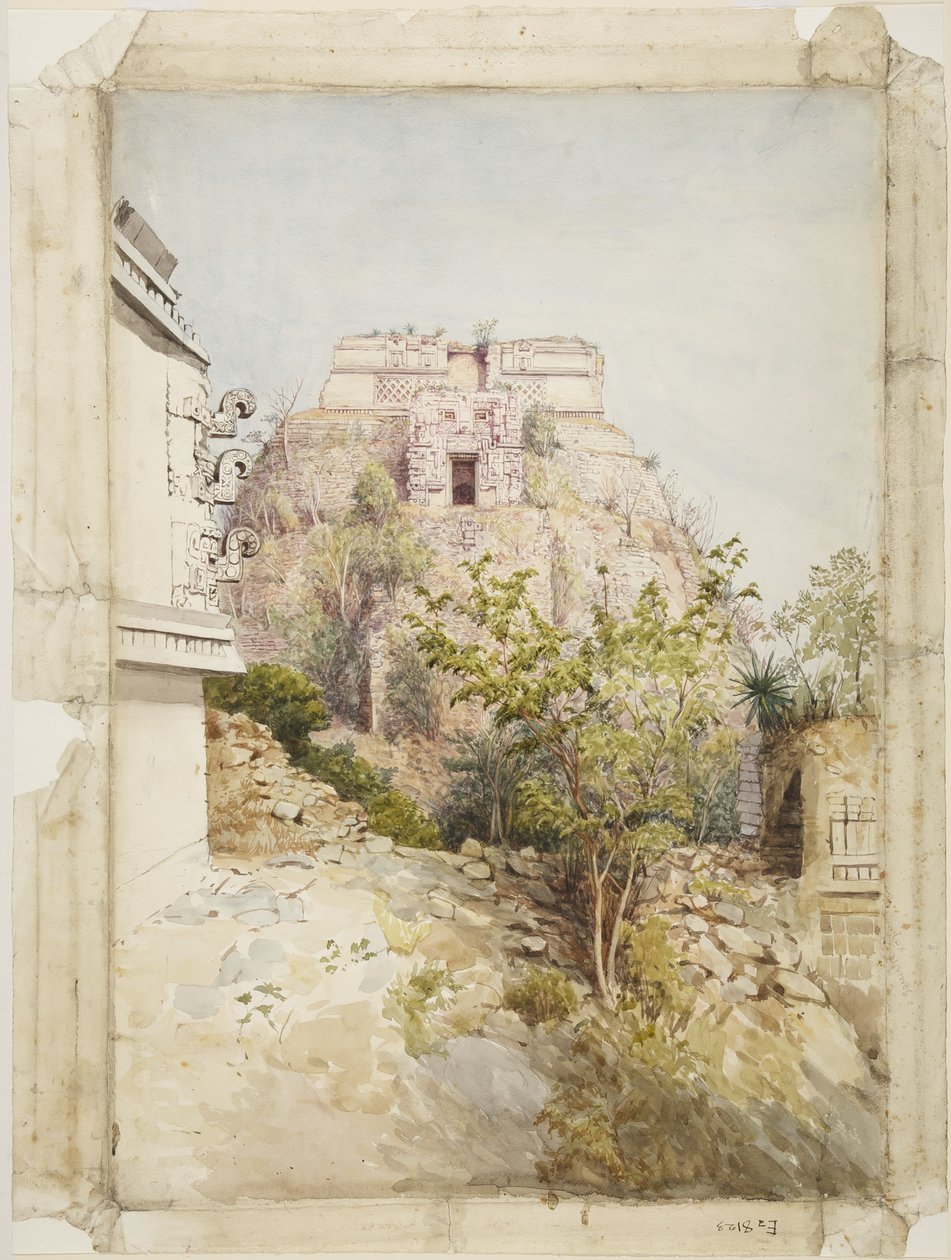 メキシコ・ウクスマル「魔術師の家」（水彩画