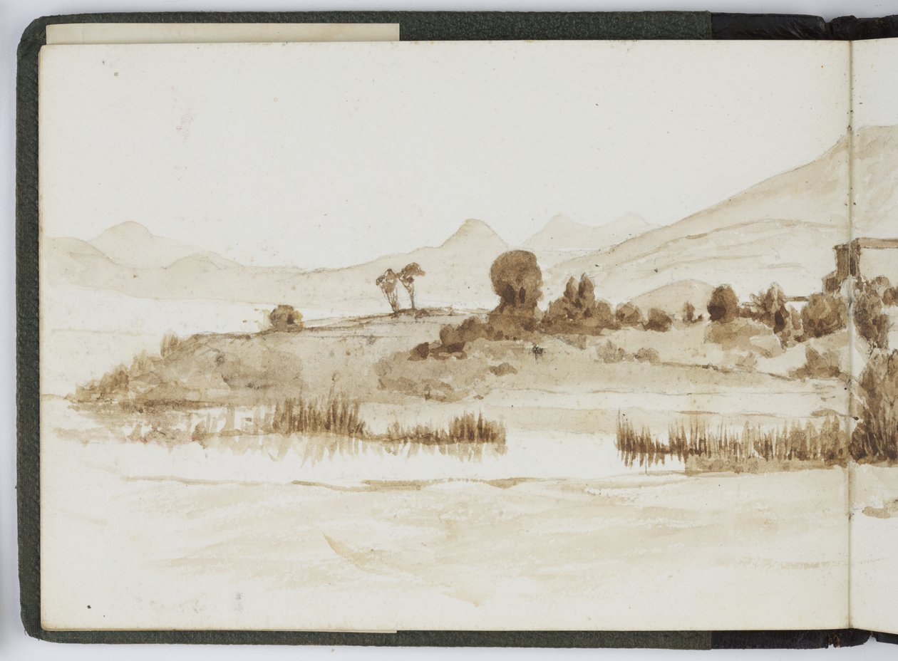 水彩画のスケッチブック、図面とメモ、メキシコ、1896-1898（水彩画） 作： アデラ・ブレトン