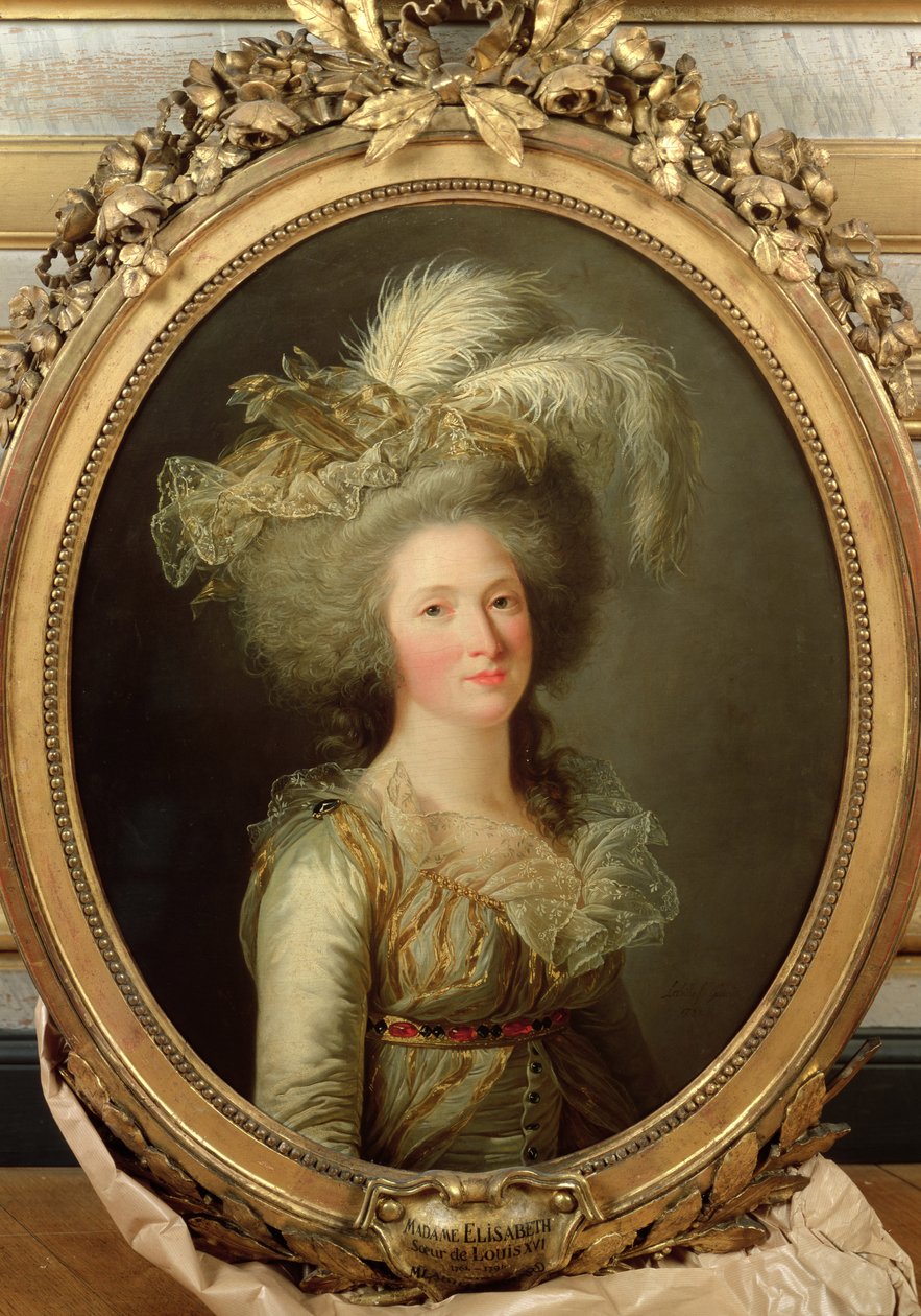フランスのエリザベート（1764-94）はエリザベス夫人と呼ばれ、1788年 作： アデレードラビレギヤード