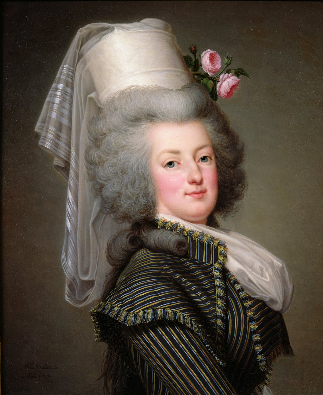 フランスの女王とナバラのオーストリア大公、ハブブールロレーヌのマリーアントワネット（1755-93年）、1788年 作： アドルフ・ウルリッヒ・ヴェルトミュラー