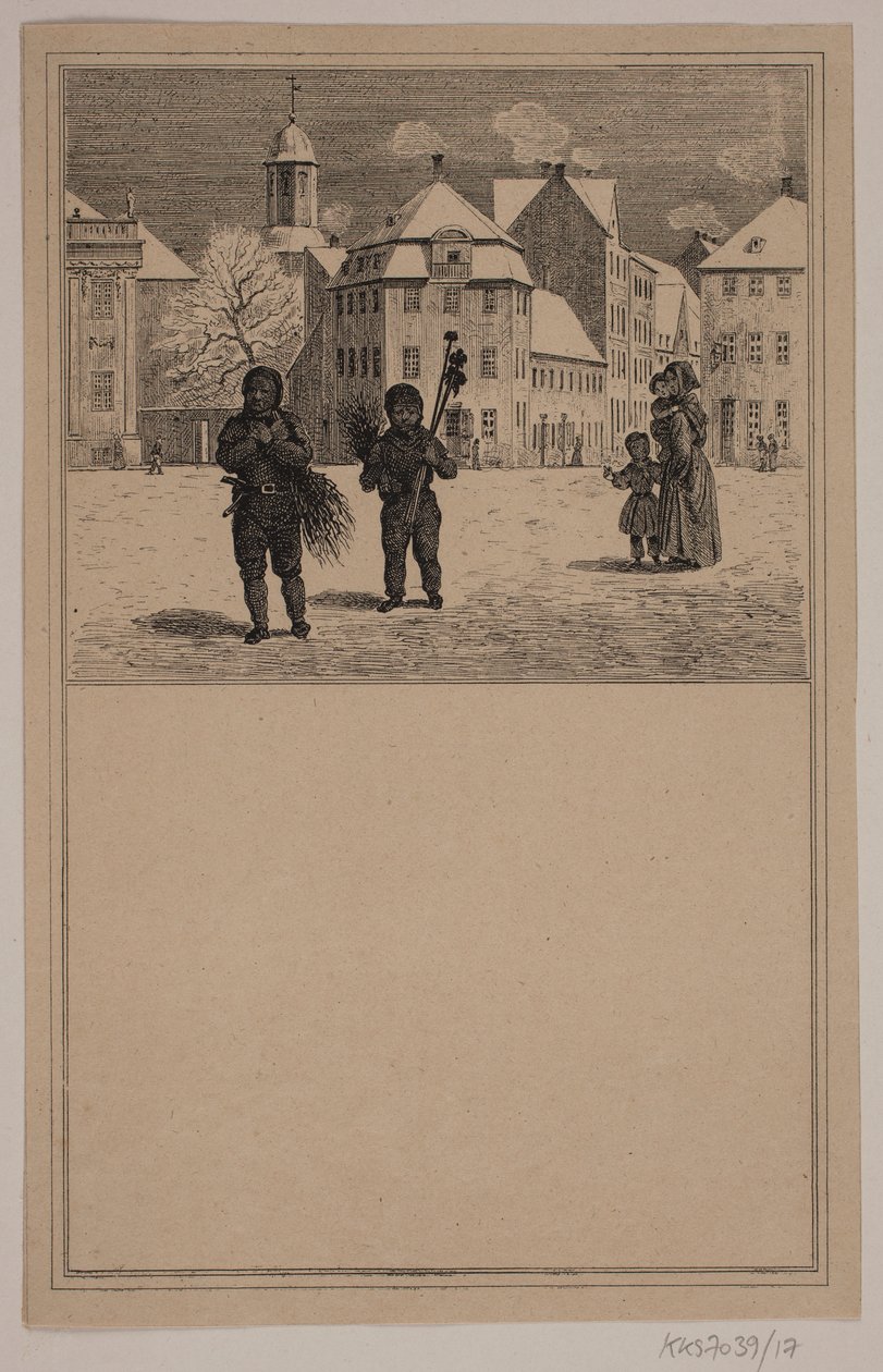 煙突掃除。 いいえ。 Chrで16。 Winther と M. Rørbye、「小さな子供のための 25 枚の写真」 作： アドルフ・キッテンドルフ