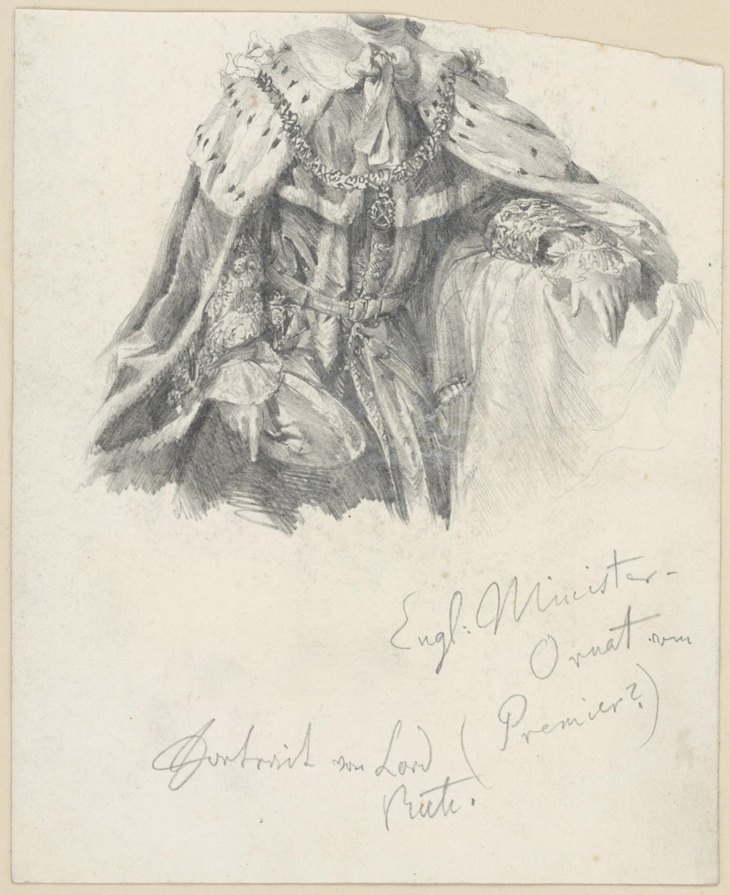 ビュート卿の肖像画に見られるイギリスの大臣服 作： アドルフ・メンゼル