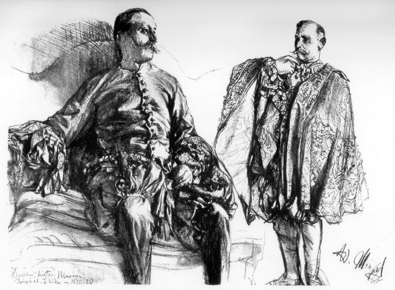 生きているモデルに関する古いドレスの研究、c1880-1882。 作： アドルフ・メンゼル