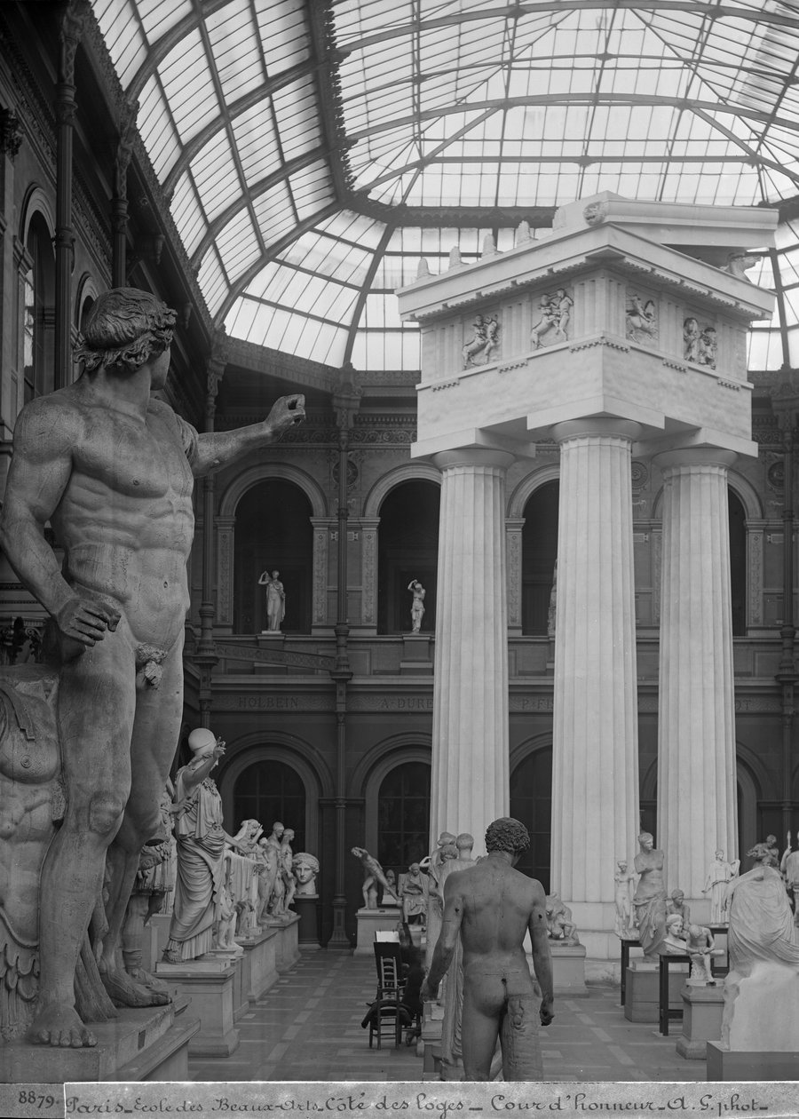 国立美術学校、パレデエチュード、ガラスの中庭、c.1890-99 作： アドルフ・ジラドン