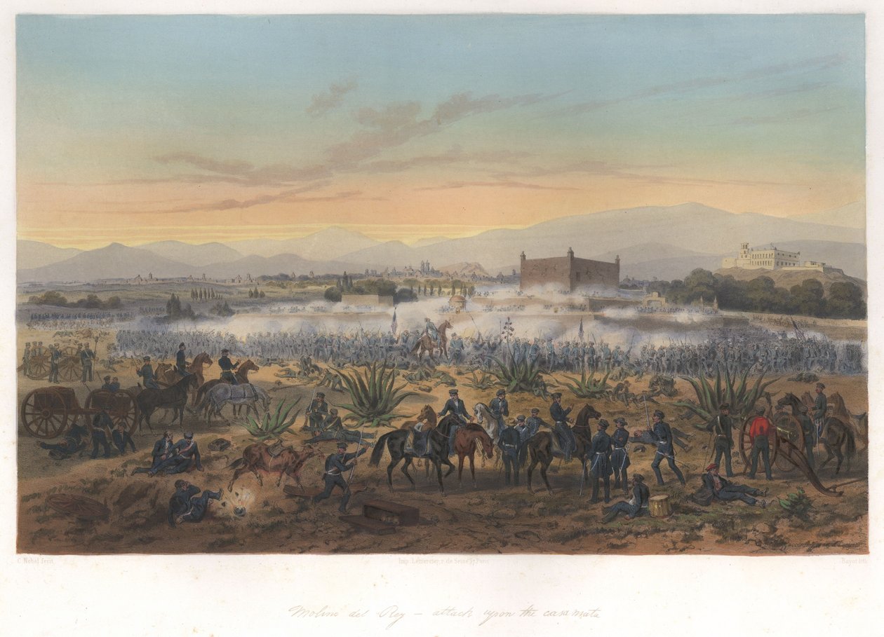 モリノデルレイ–メキシコ-アメリカ戦争におけるカーサマタ（1847年9月8日）への攻撃 作： アドルフジャンバプティストバイヨ