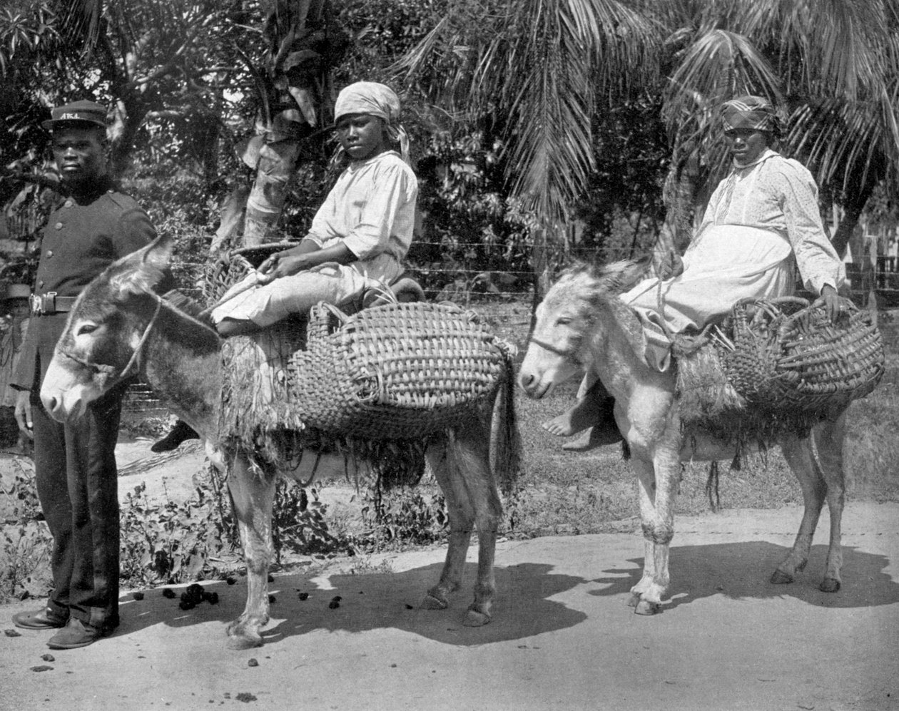刑務所へ、ジャマイカ、c1905。 作： アドルフ・デュパーリーと息子