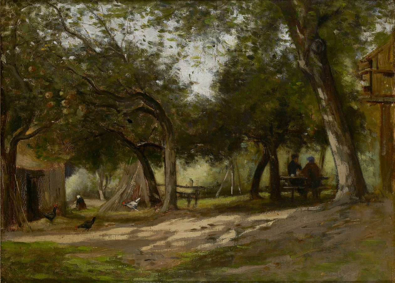 農場のある風景、1830-1880 作： アドルフ・フェリックス・カルス
