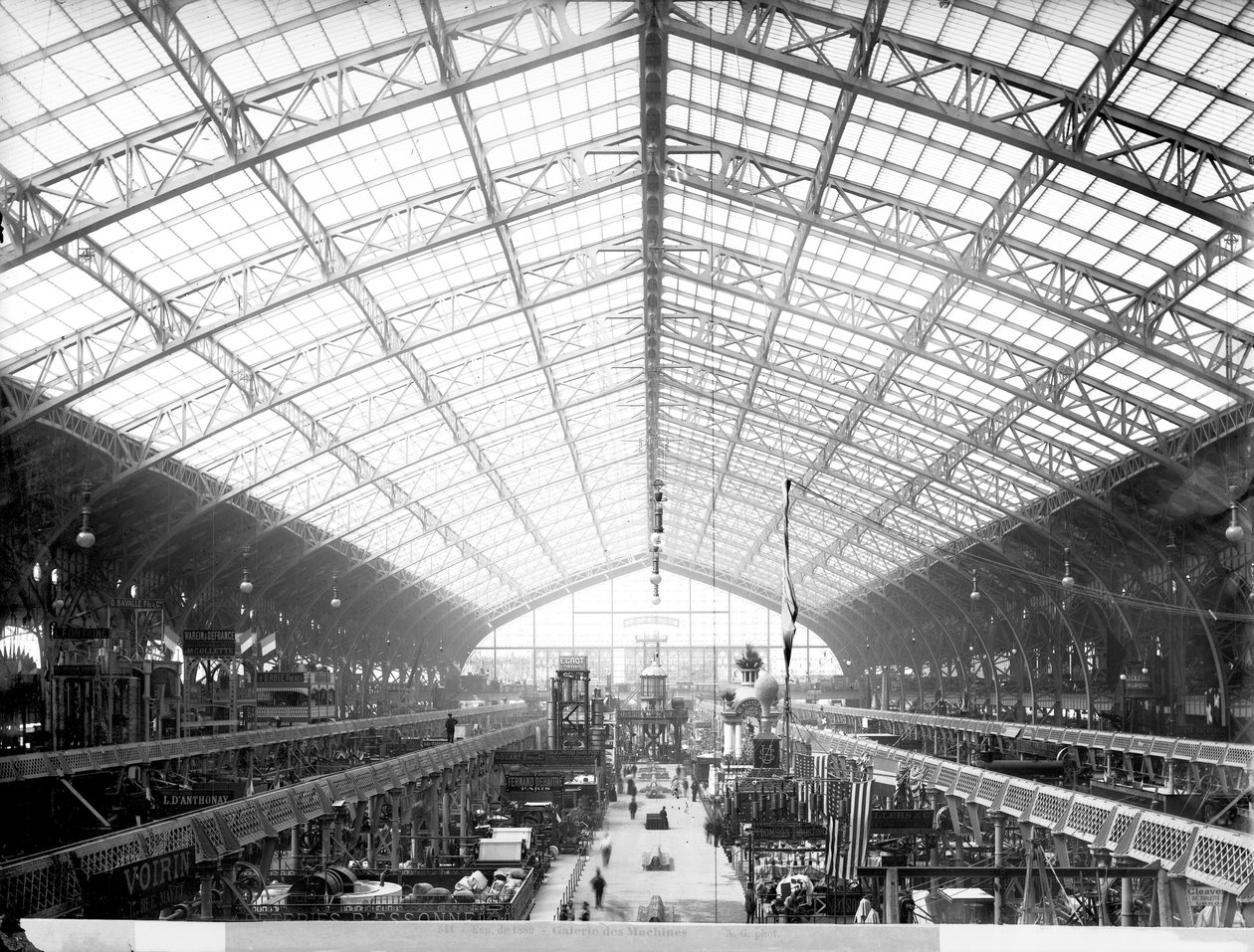 機械ホール、万国博覧会、パリ、1889 作： アドルフ・ジラドン