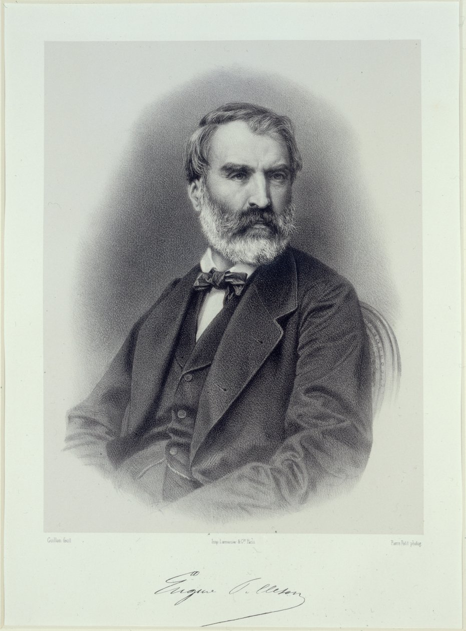 作家ウジェーヌ・ペレタン 1813-1884 の肖像画。 作： アドルフ・ギヨン