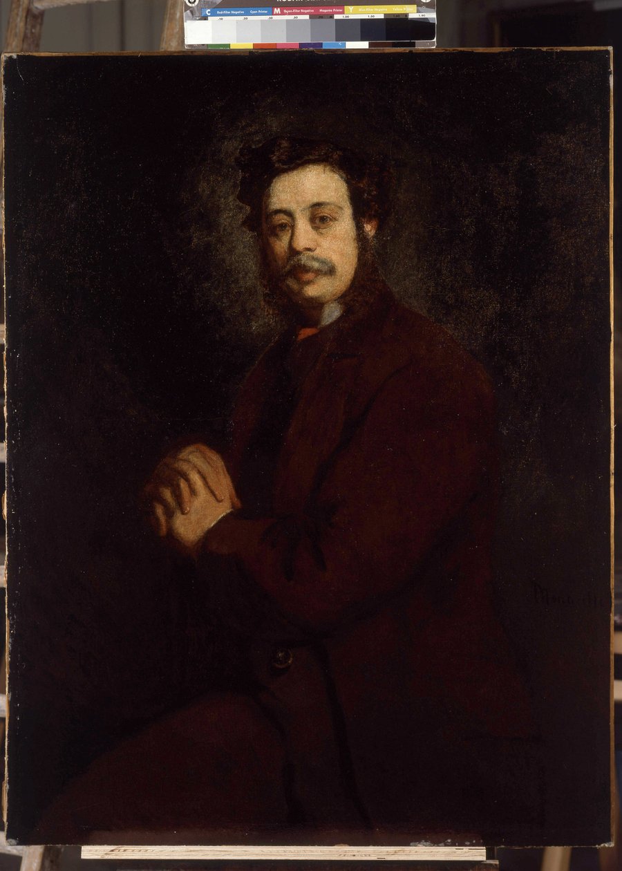 カーン氏の肖像。 アドルフ・モンティチェリ (1824-1886) の絵画 作： アドルフ・ジョセフ・トーマス・モンティセリ