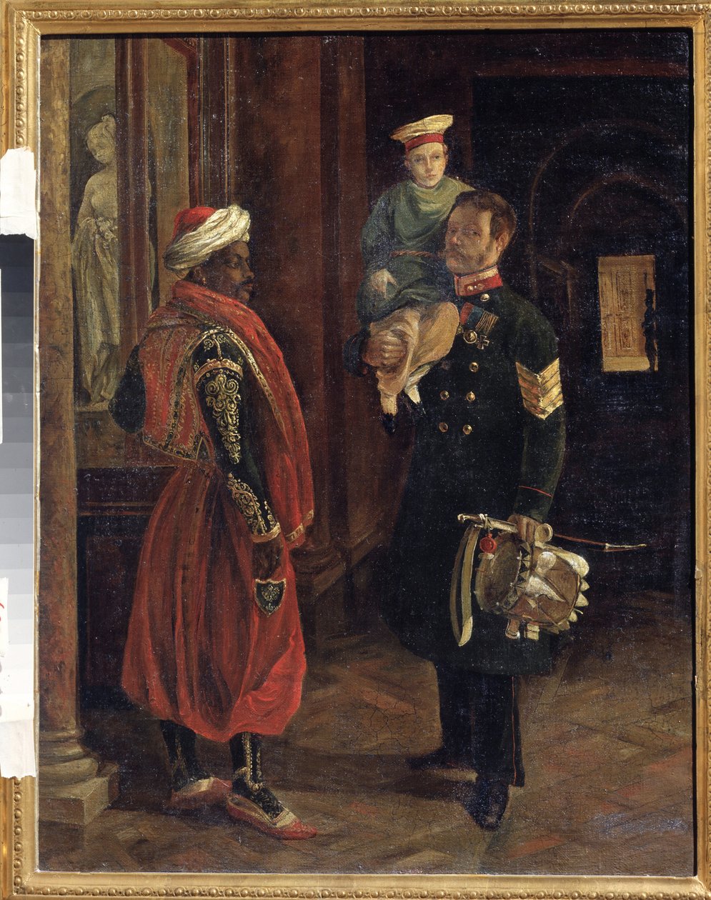 法廷でのシーン。 アドルフ・ラドゥルナー (1798-1856) の絵画、キャンバスに油彩、1840 年頃。 19 世紀のフランスの芸術。 国立ボロジノ戦争歴史博物館、モスクワ。 作： アドルフ・ラドゥルナー