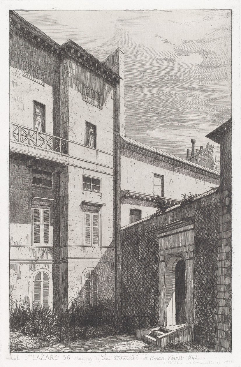 Rue St. Lazare 56, House of Paul Delaroche and Horace Vernet 作： アドルフテオドールジュールマーシャルポテモント