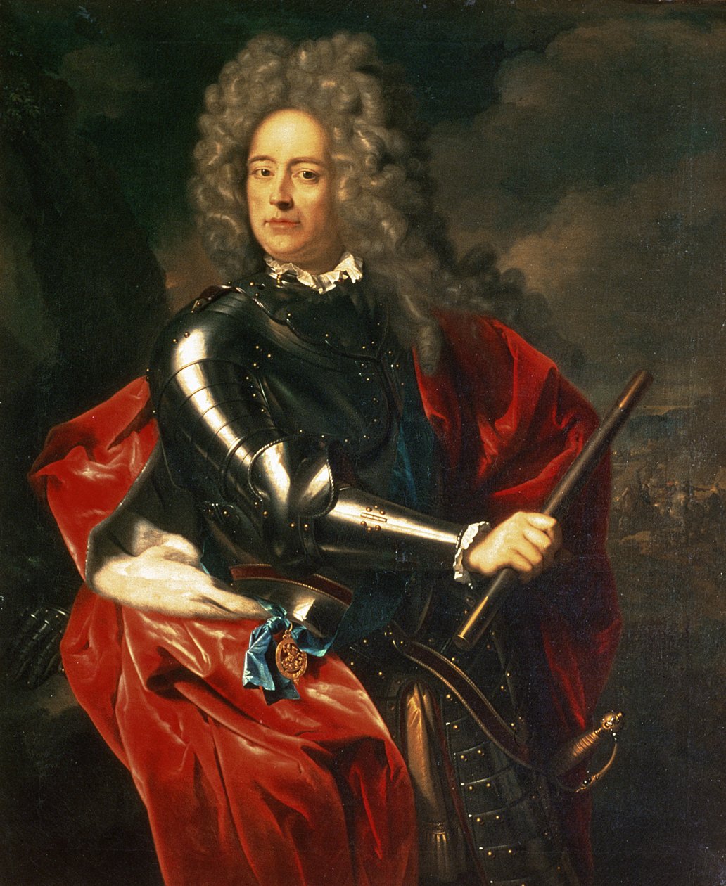 ジョンチャーチルの肖像、第1マールバラ公（1650-1722） 作： アドリアン・ファン・デル・ヴェルフ