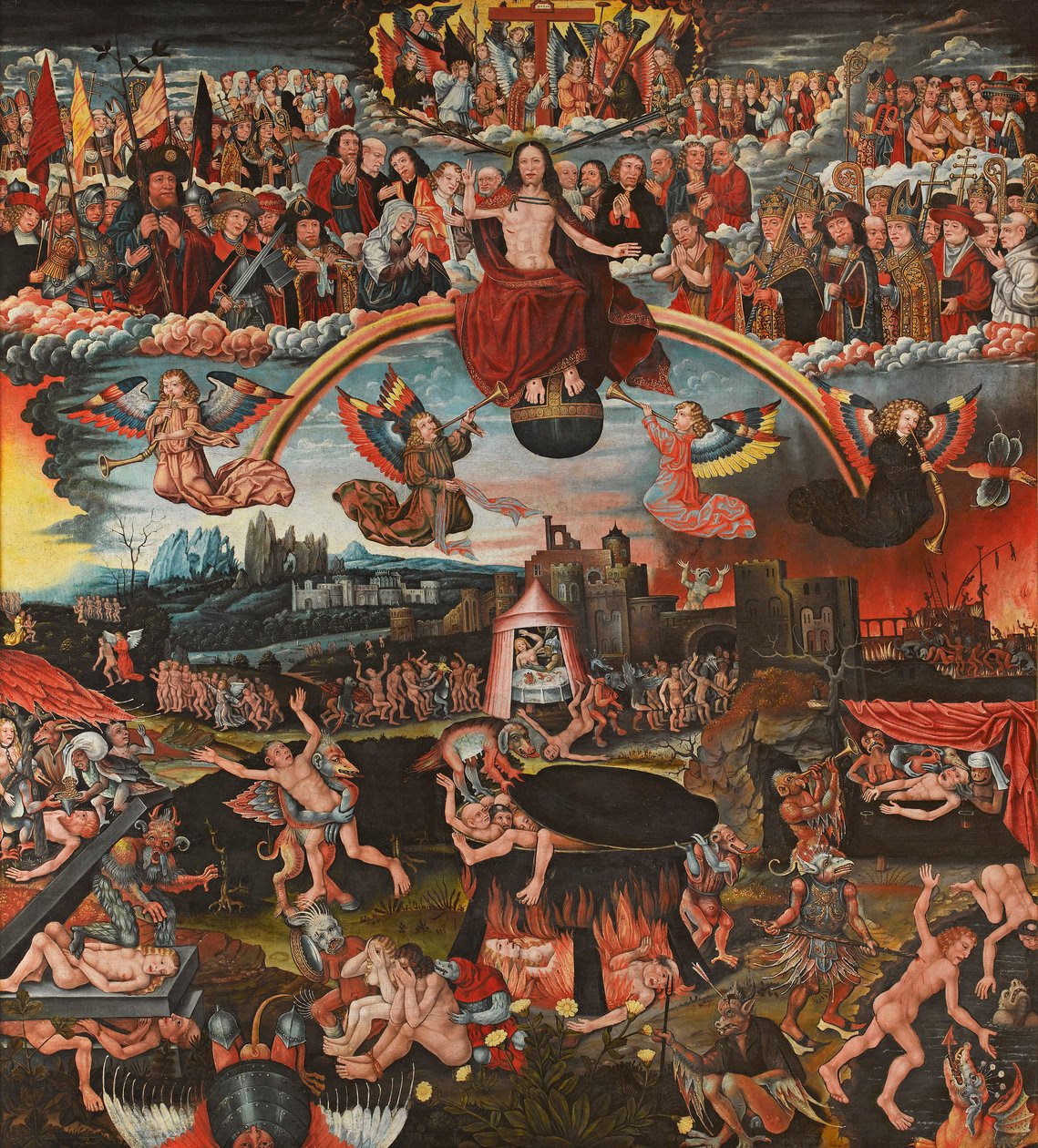 最後の審判」（1526年）。 作： AdriaanMoreelsとPieterVan Boven
