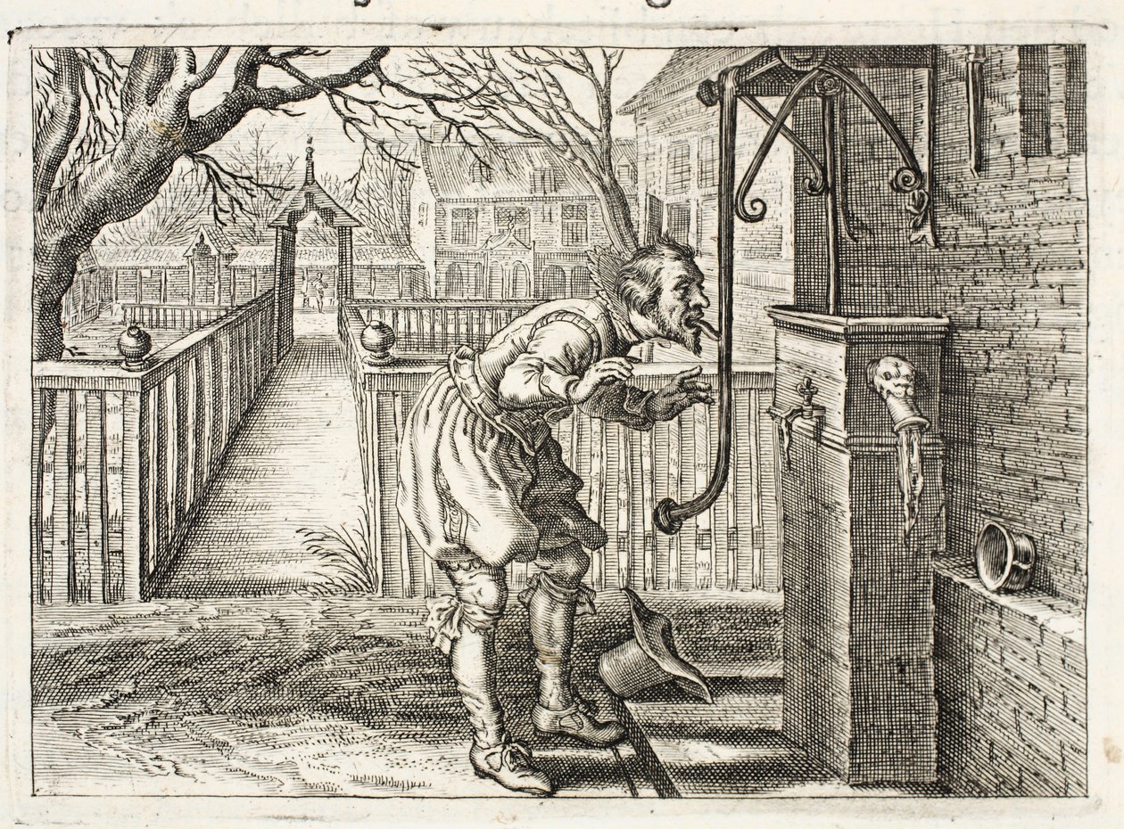 凍った舌、ヨハネス・デ・ブルネ（1589-1658）による「ジンネ・ヴェルクの紋章」のイラスト、ヤン・ジェイコブス・シッパー、アムステルダム、1661 作： アドリアーン・ピーテルス・ファン・デ・ヴァン