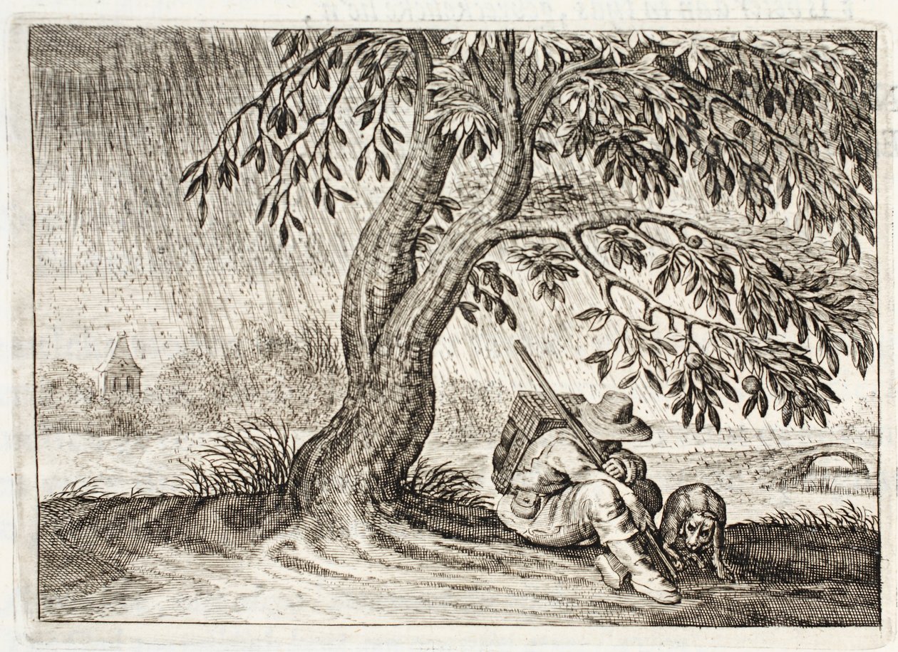 シェルター、ヨハネス・ド・ブルーネ（1589-1658）による「ジンネ・ヴェルクの紋章」のイラスト、ヤン・ジェイコブス・シッパー、アムステルダム、1661 作： アドリアーン・ピーテルス・ファン・デ・ヴァン