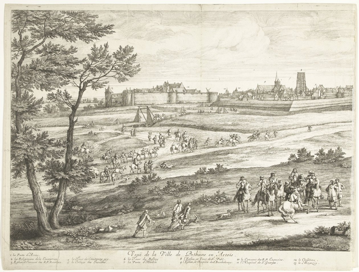 ベテューンの眺め（左シート） Vue de la Ville de Bethune en Artois (オブジェクトのタイトル) 作： アドリアーン・フランス・ブーデウィンズ