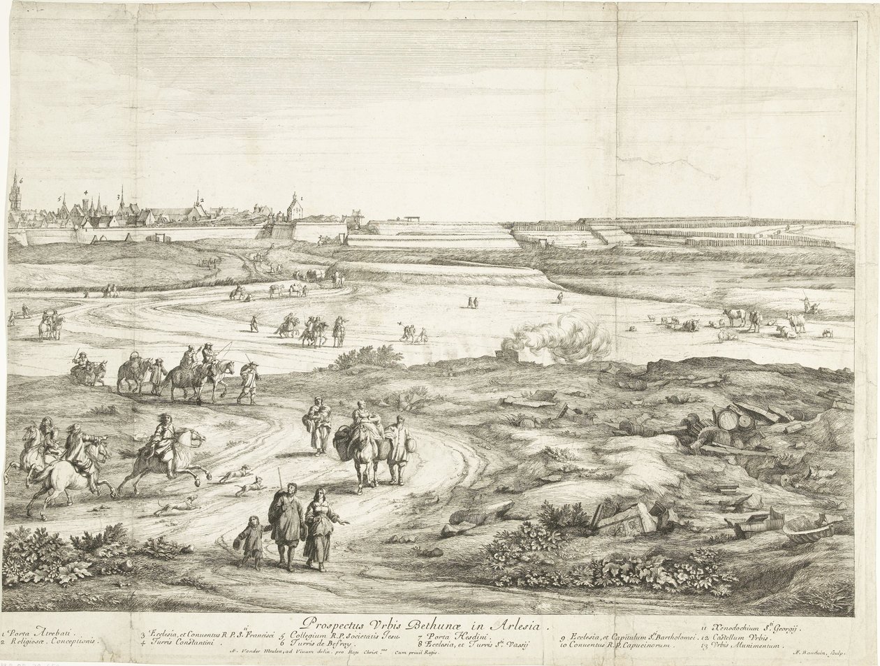 ベテューンの眺め（右のシート） Vue de la Ville de Bethune en Artois (オブジェクトのタイトル) 作： アドリアーン・フランス・ブーデウィンズ