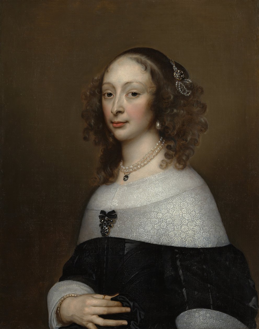 女性の肖像、ca。 1653年。 作： アドリアン・ハネマン