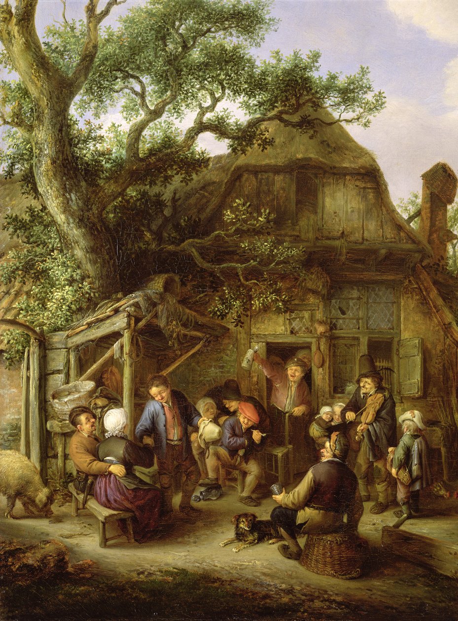 Happy Peasants、1648（詳細）（242086を参照） 作： アドリアン・ヤンス。ヴァン・オスターデ