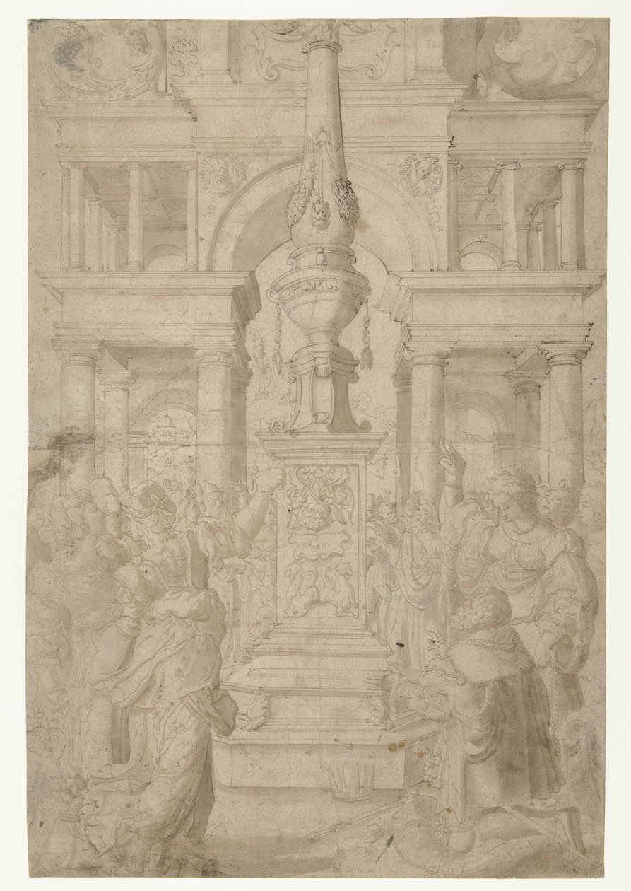 ソロモンは偶像を崇拝する 作： Adriaen Pietersz Crabeth