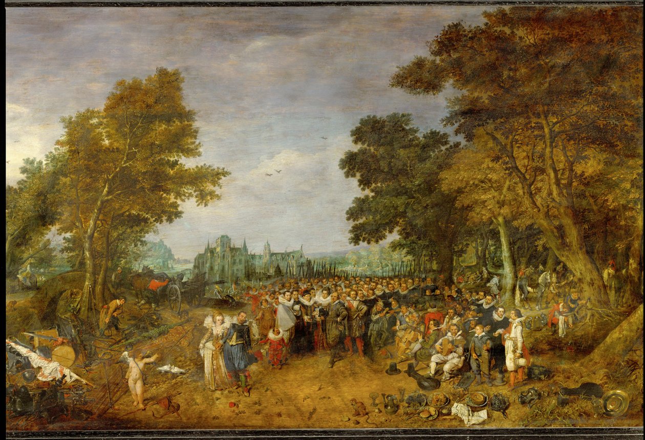 1609年の休戦記念日の饗宴... 作： Adriaen Pieterszヴァンデヴェンヌ