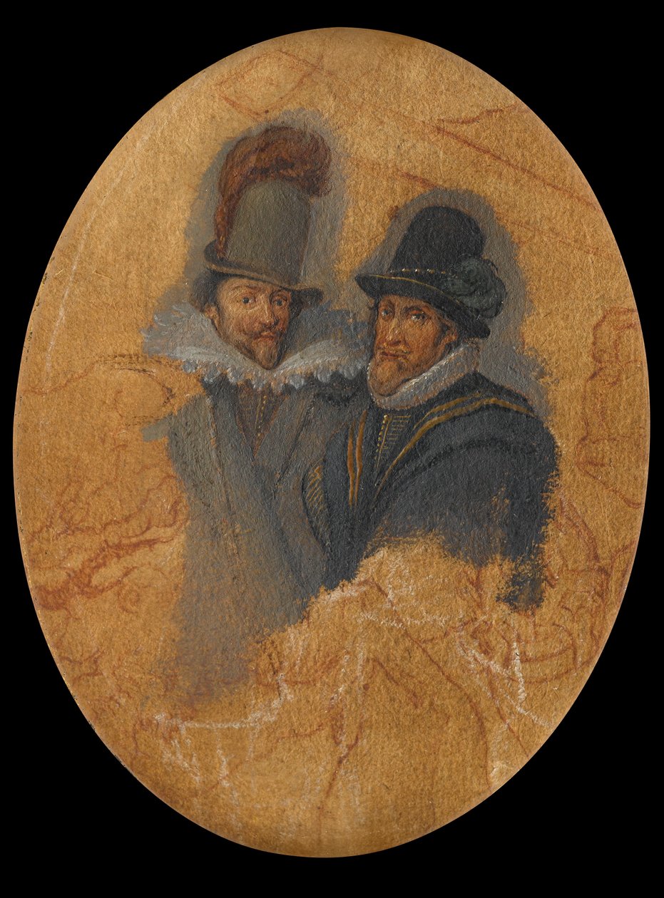 Princes Maurits (1567-1625) と Frederik Hendrik (1584-1647) の肖像 作： アドリアーン・ピーテルス・ファン・デ・ヴァン