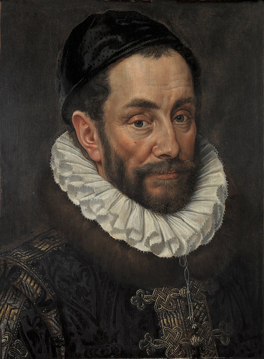 オレンジ＝ナッソー公ウィリアム1世（1533-1584）の肖像画 作： アドリアン・トーマス。キー