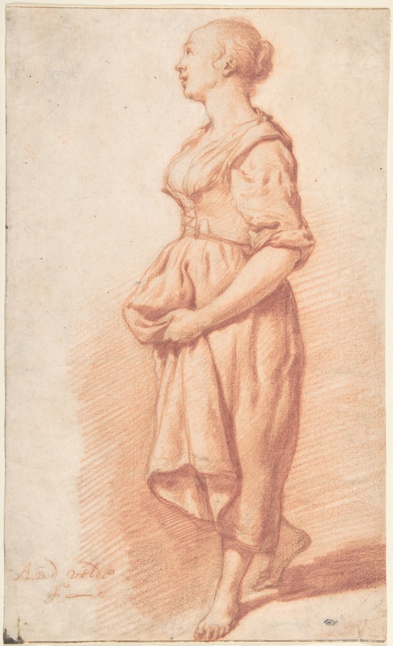 Ein junges Mädchen, das nach links geht 作： Adriaen van de Velde