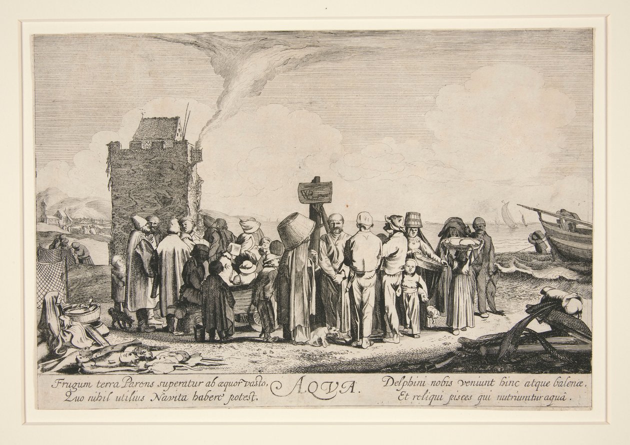 四大要素のセットからのアクア 作： Adriaen van de Velde