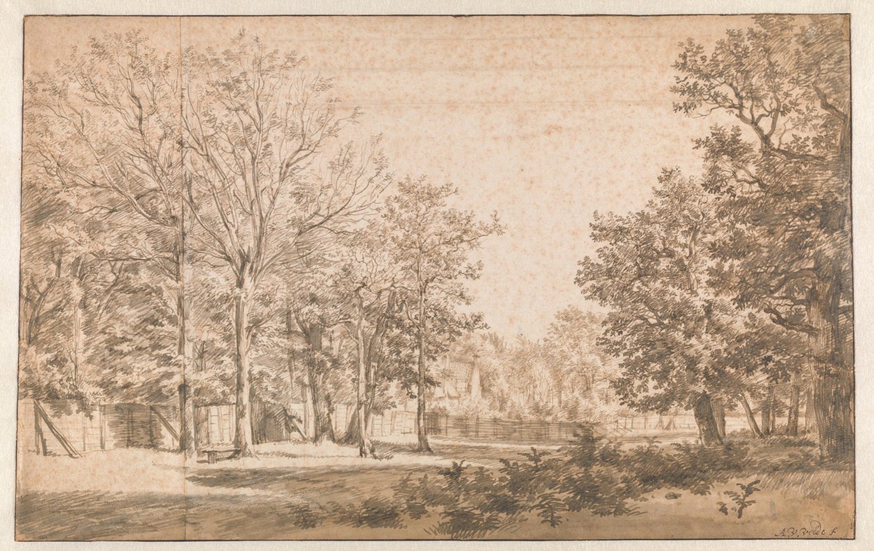木立のある風景 作： Adriaen van de Velde