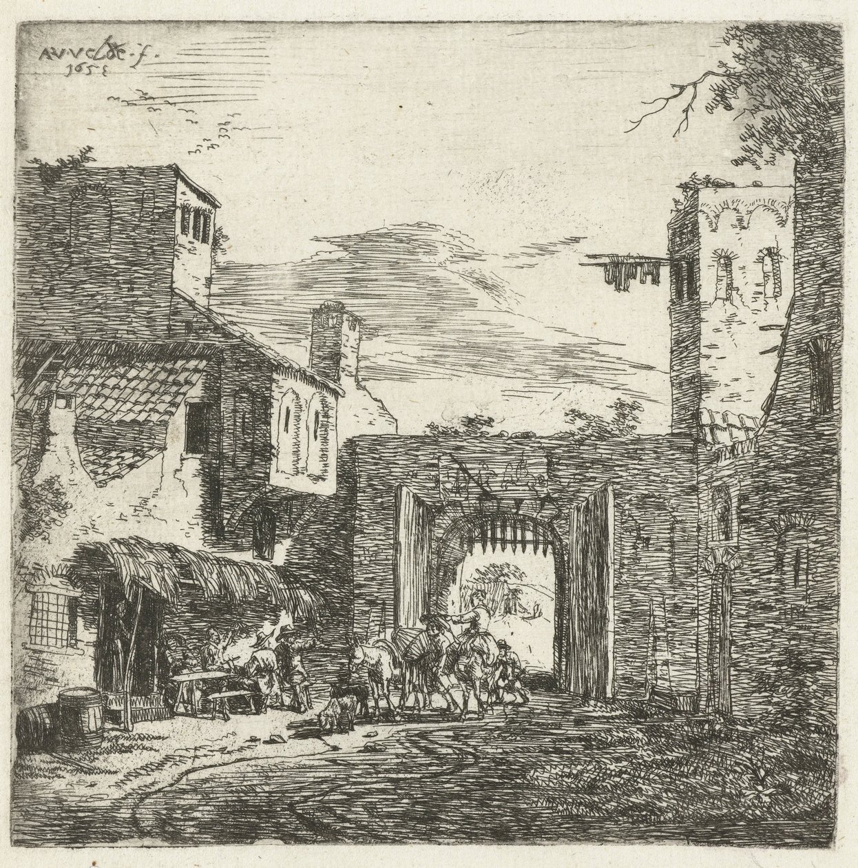 インアットシティゲート、1653 作： Adriaen van de Velde