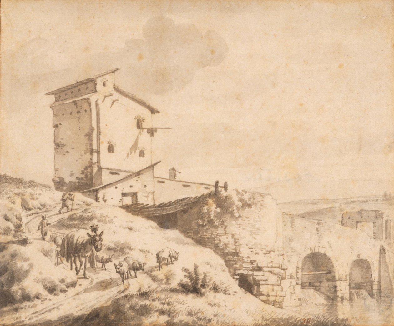 イタリアの風景 作： Adriaen van de Velde