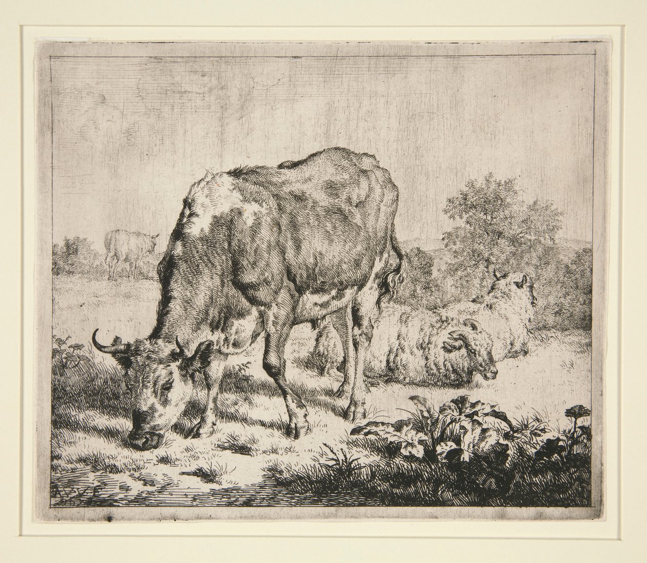 ビーフパイと三匹の羊 作： Adriaen van de Velde