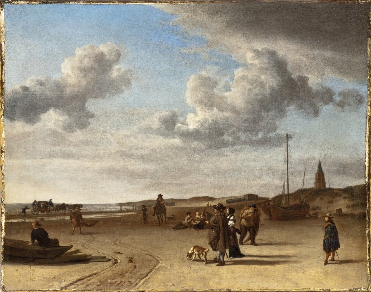 スヘフェニンゲンのビーチ 作： Adriaen van de Velde